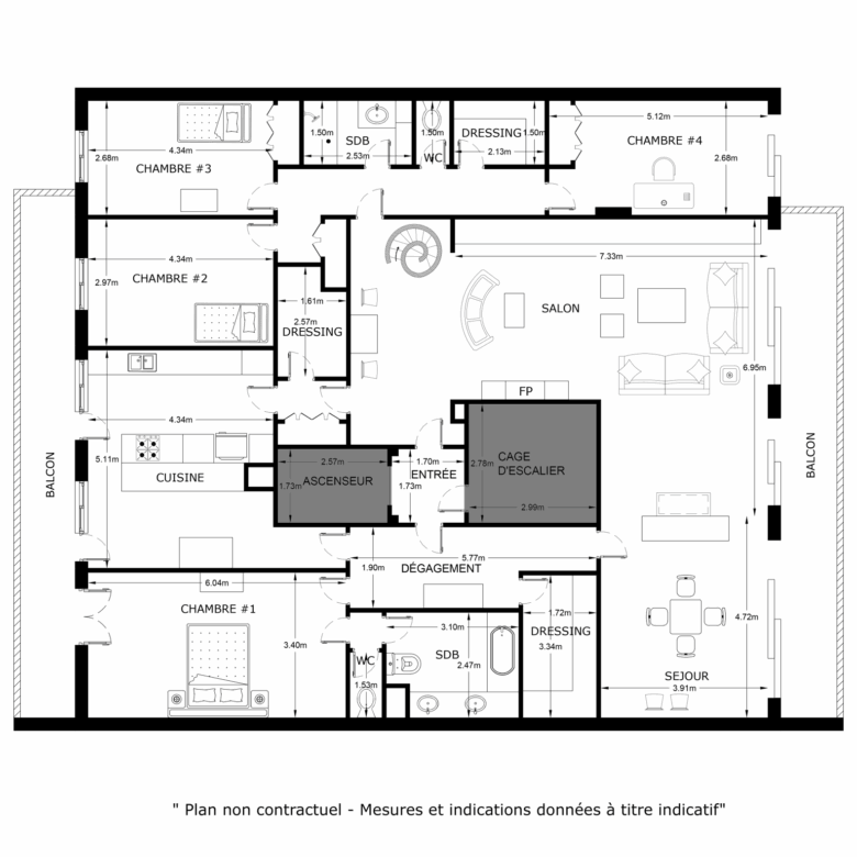 APPARTEMENT - ROOFTOP - TERRASSES - CARRE D'OR - 13008 MARSEILLE