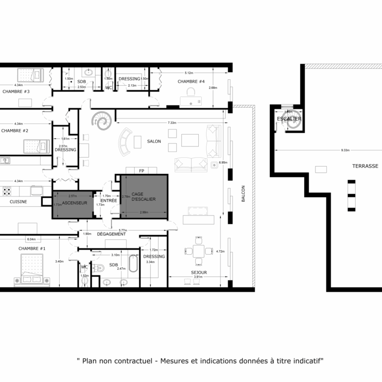 APPARTEMENT - ROOFTOP - TERRASSES - CARRE D'OR - 13008 MARSEILLE